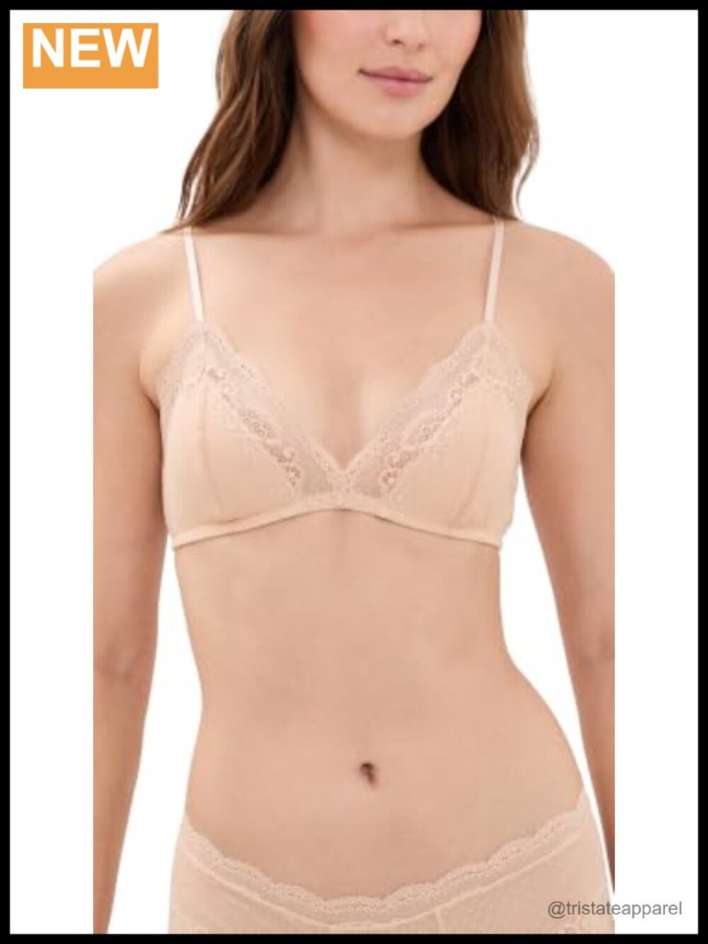 Eberjey Anouk Classic Lace Bralette Sheer Mesh Full Coverage